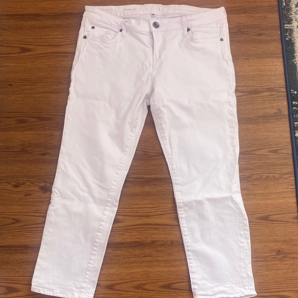 Kut from the Kloth White Ankle Jeans